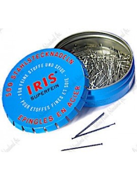 Iris Super Fine Straight Pin - 500/Box