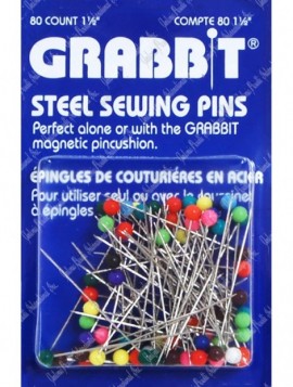 Dritz 1-3/8 inch Extra-Fine Glass Head Pins, White, 250 pc