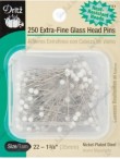 Dritz 1 3/8" Extra Fine Glass Head Pins - 250/pack