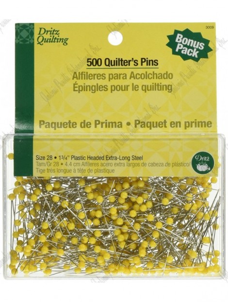 Dritz Quilting Pins 1 3/4" Yellow - 500/pack