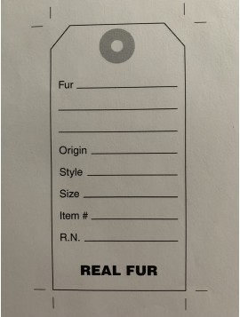 White Fur Hang Tags / 1000 / box